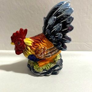 Apple tree Design ceramic colorful Tuscany country hen pepper shaker ONLY